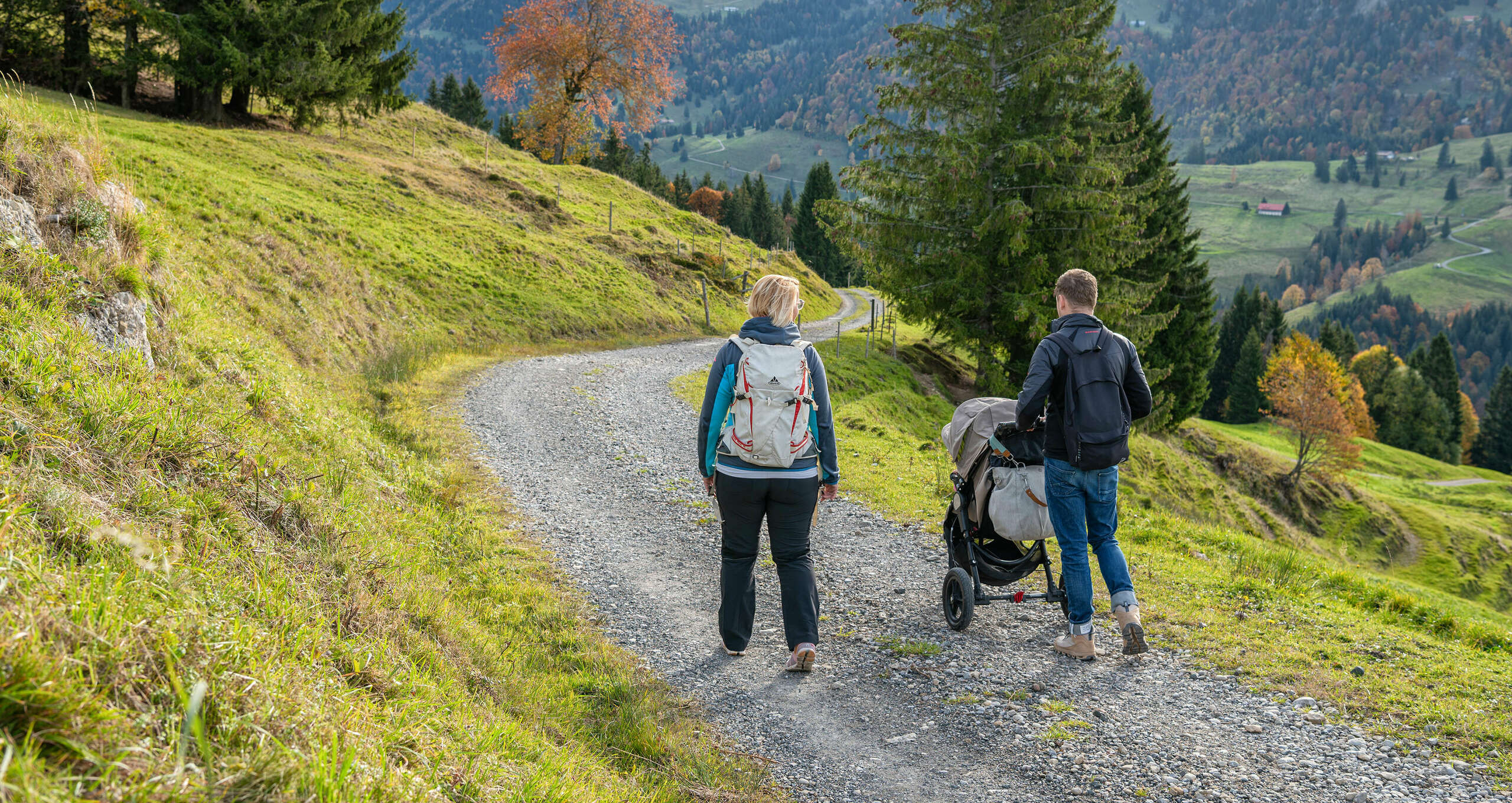 Wanderung für die ganze Familie auf den barrierefreien Wegen in Oberstaufen