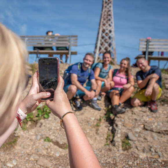 Das Erreichen des Hochgrat-Gipfels muss mit einem Bild festgehalten werden.