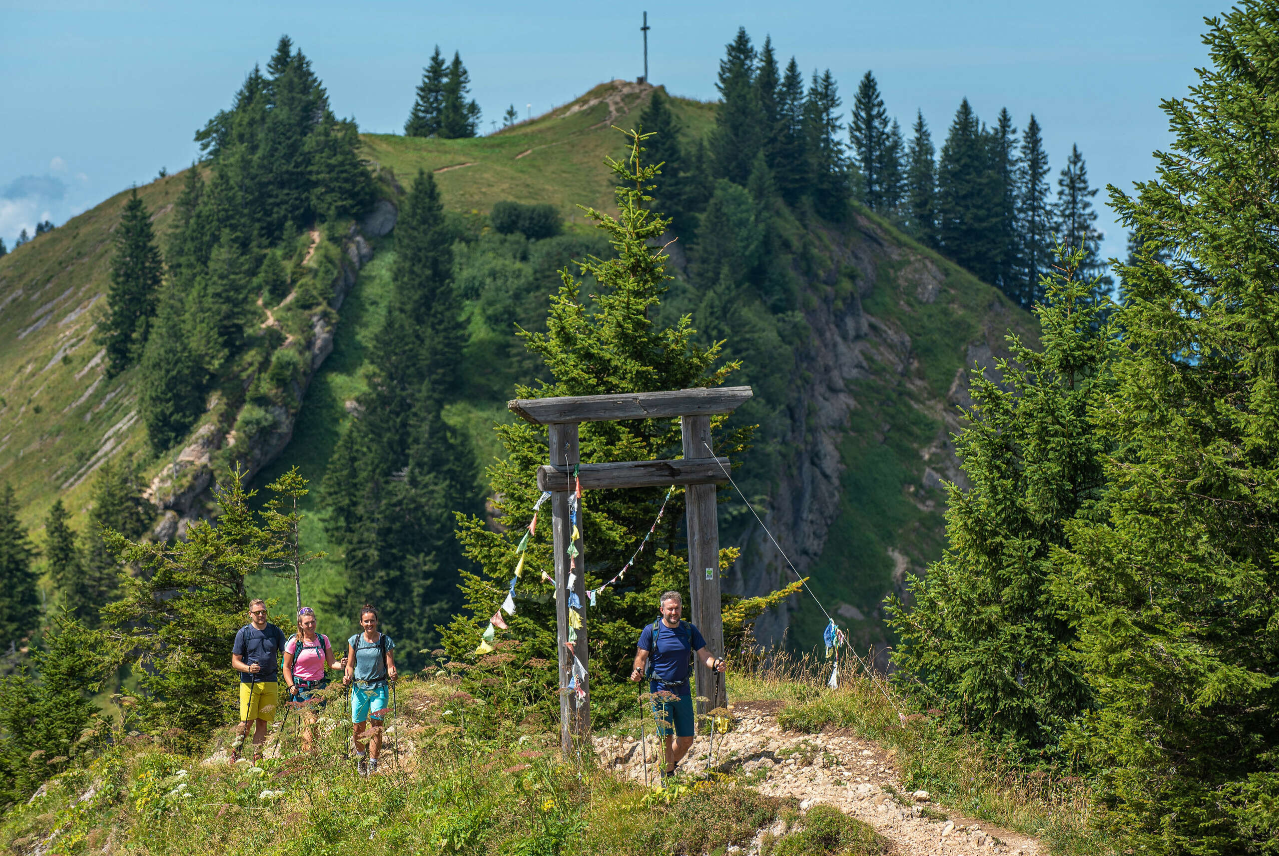 Wandern an der Porta Alpinae auf der Gratwanderung Luftiger Grat  im Allgäu