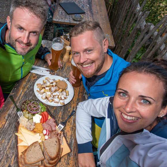 Essen und trinken auf den Hütten in Oberstaufen