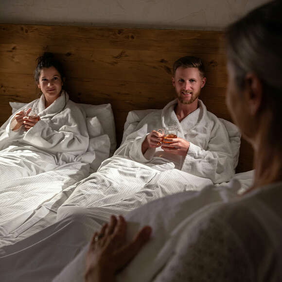 Paar bei der Schrothkur in Oberstaufen im Allgäu