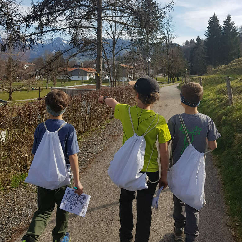 Kinder-Rallye in Oberstaufen: Mit der für die ganze Familie im Allgäu-Urlaub die Natur erkunden.