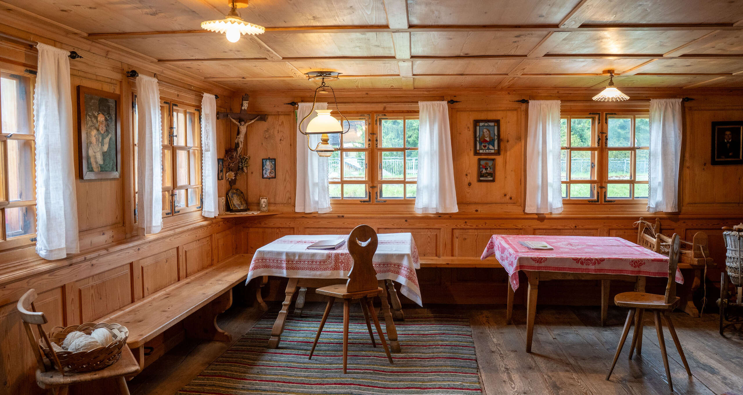 Der Wohnraum im Heimatmuseum in Oberstaufen.