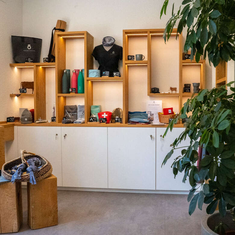 Blick auf den Shop Oberstaufen Fanshop