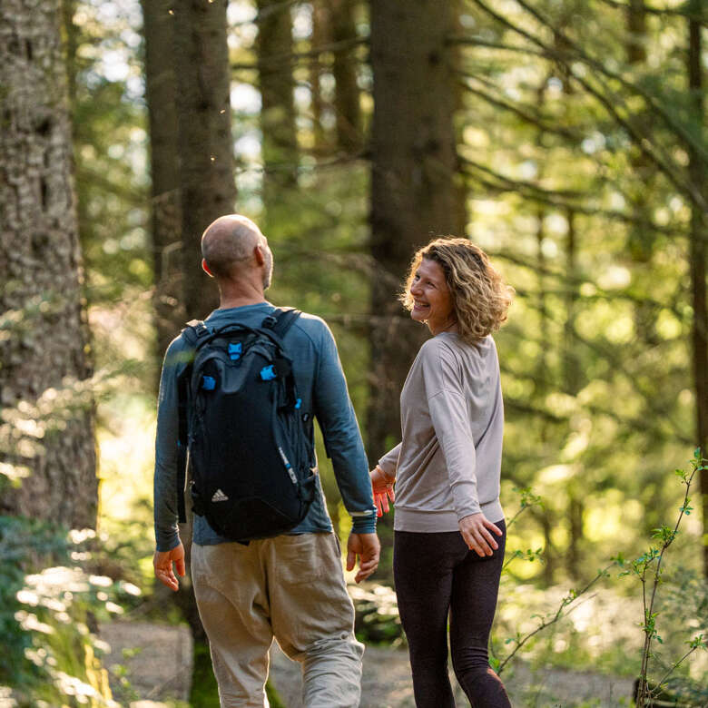 Unterwegs in der Natur Spaziergang im Wald