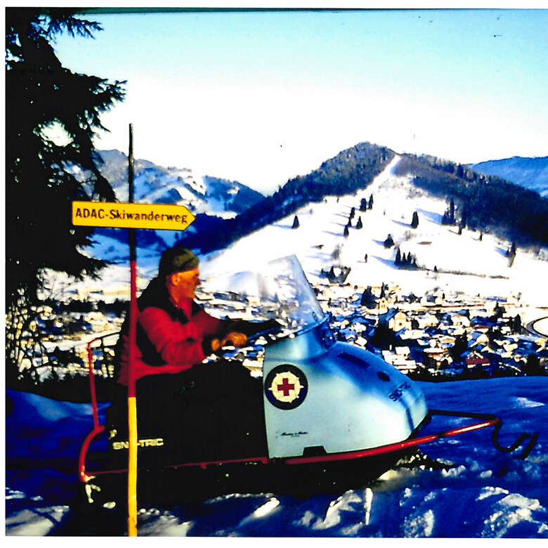 Bergwachteinsatz im Schnee in Oberstaufen.
