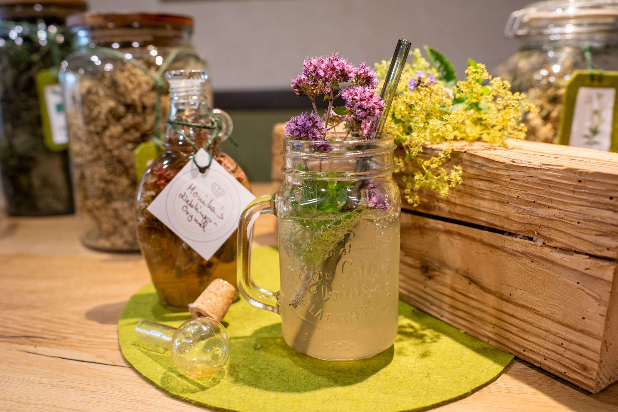 Ein erfrischendes Glas mit Allgäuer Oxel.