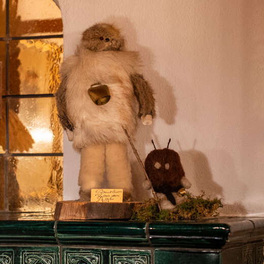 Klausentreiben Klaustenfigur im Haus