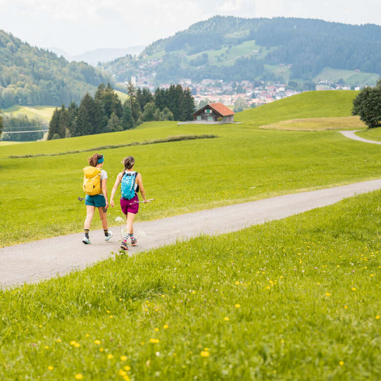 Wandern an der Salmaser Höhe bei Oberstaufen