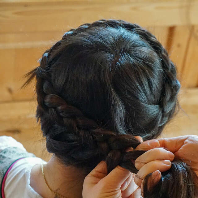 Der Zopf ist eine traditionelle Flechtfrisur in Oberstaufen im Allgäu.