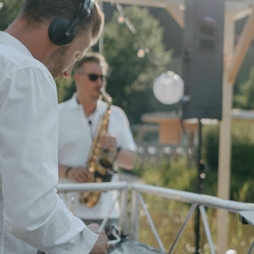 Band spielt Livemusik im Allgäu in Oberstaufen