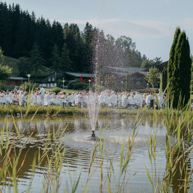 Das Picknick in Weiß im Oberstaufen PARK.