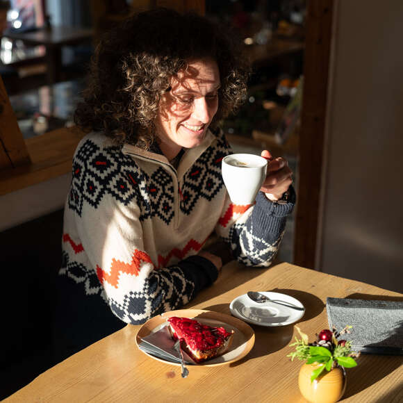 Einkehr bei Kaffee und Kuchen in Oberstaufen