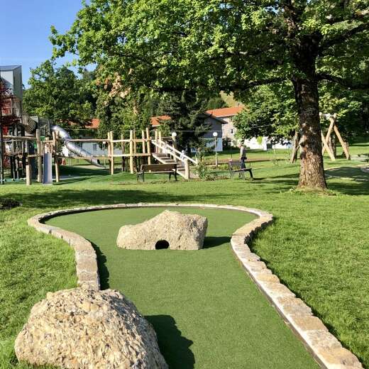 Minigolfplatz in Oberstaufen im Allgäu.