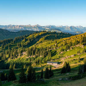 Natur und Berge in Oberstaufen im Allgäu.