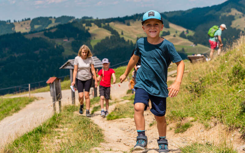 Familienfreundliche Wanderung in Oberstauf im Allgäu