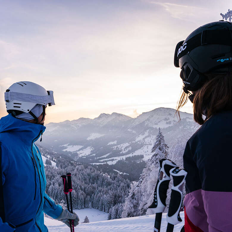 Start in den Skitag in der Skiarena Steibis