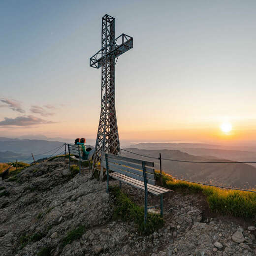 Sonnenuntergang am Hochgratgipfel