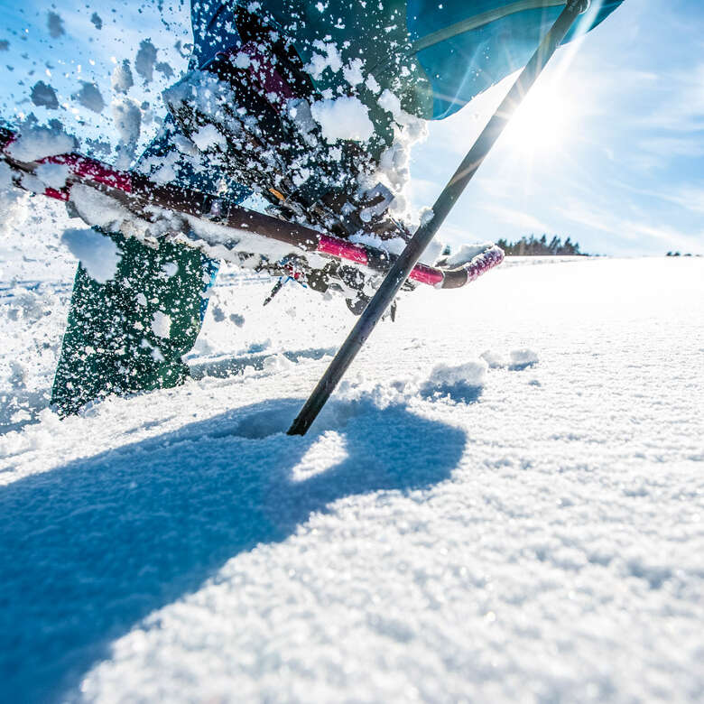 Im Winterurlaub Schneeschuhwandern in Oberstaufen