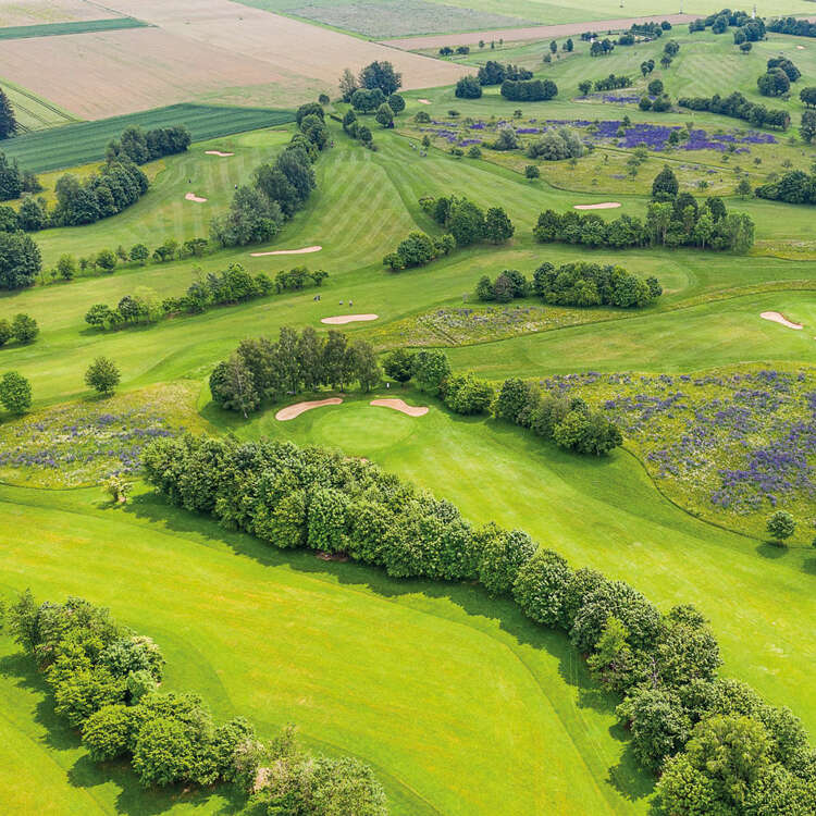 Golfplatz in Memmingen von oben