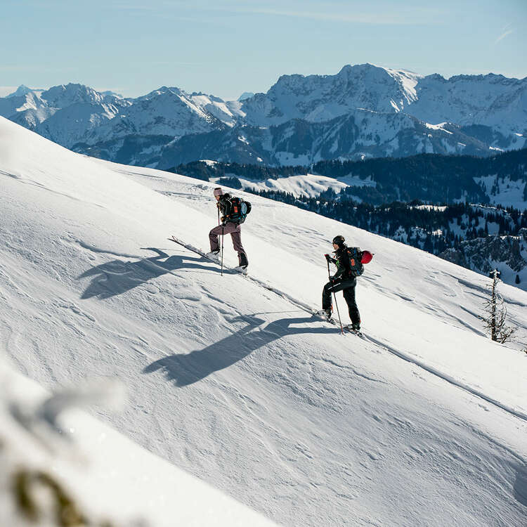 Allgäuer Alpen beim Wintersport genießen.