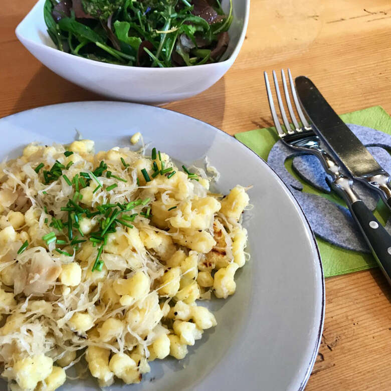 Rezept für echte Allgäuer Krautspätzle