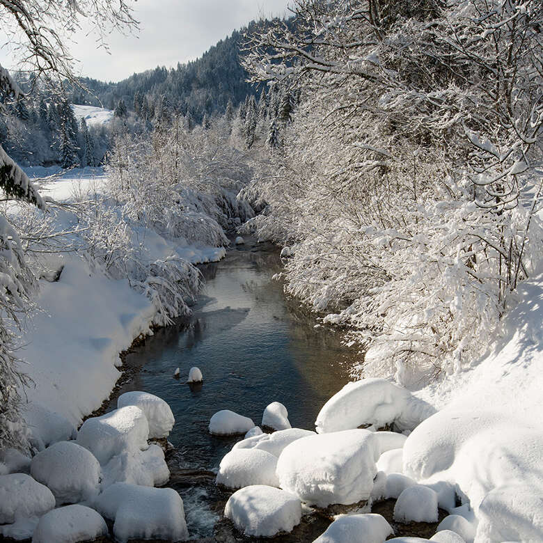 Winterstimmung an der Weißach