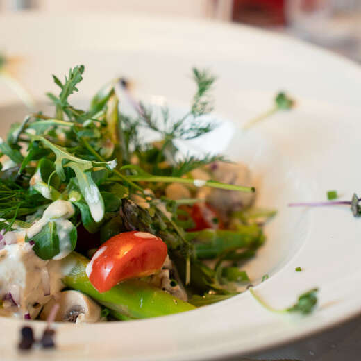 Salatteller mit leckeren Kräutern Salatteller mit leckeren Kräutern