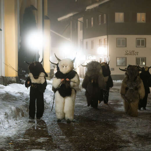 Klausen treiben durch Oberstaufen