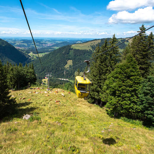 Unvergessliche Erlebnisse mit den Bergbahnen beim Urlaub im Allgäu in Oberstaufen.