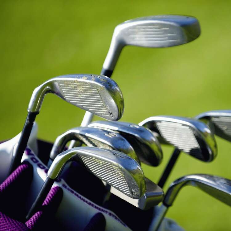 Golfschläger in der Golftasche
