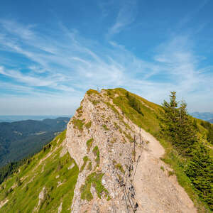 Wandungen mit Panorama über die Allgäuer Berge in Oberstaufen