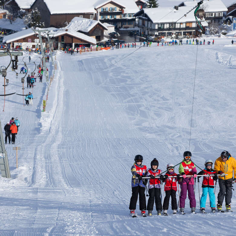 Familienfreundliches Skigebiet in Sinswang bei Oberstaufen im Allgäu.