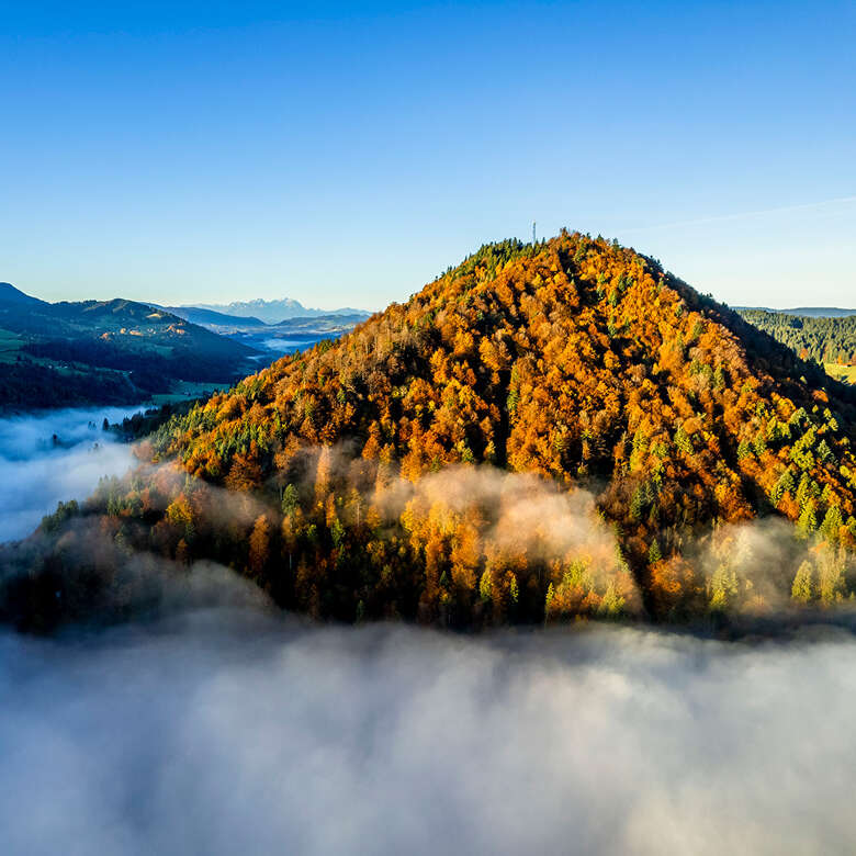 Beim Wandern auf den nahegelegenen Hausberg Staufen den Alltag vergessen.