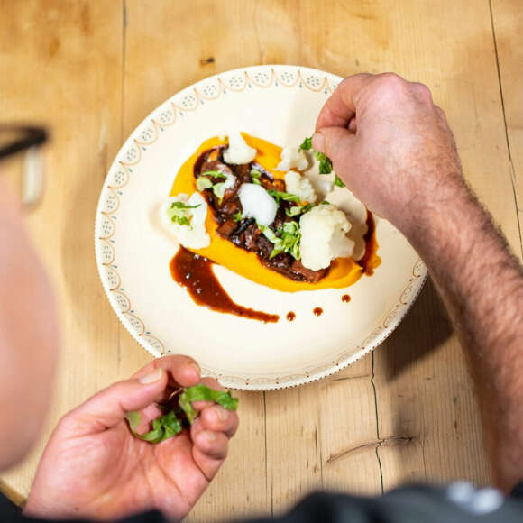 Jackfrucht Ragout mit Süßkartoffelpüree
