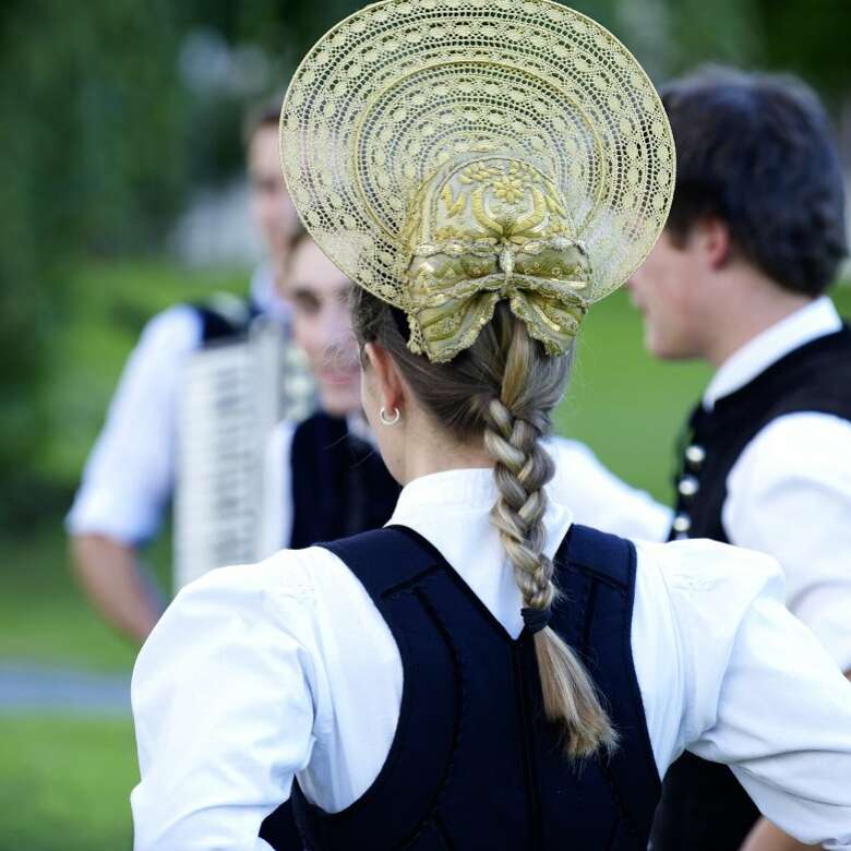 Mitglieder des Trachtenvereins Oberstaufen